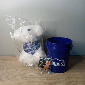 2025 My Lowes Rewards Member Mini‎ Bucket Puppy Dog Plush Croc Shoe Charm New
